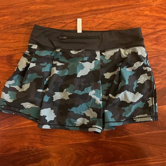 Lululemon Pace Rival Mid-rise skirt, 8 long/tall Rainforest Green - Picture 3 of 4